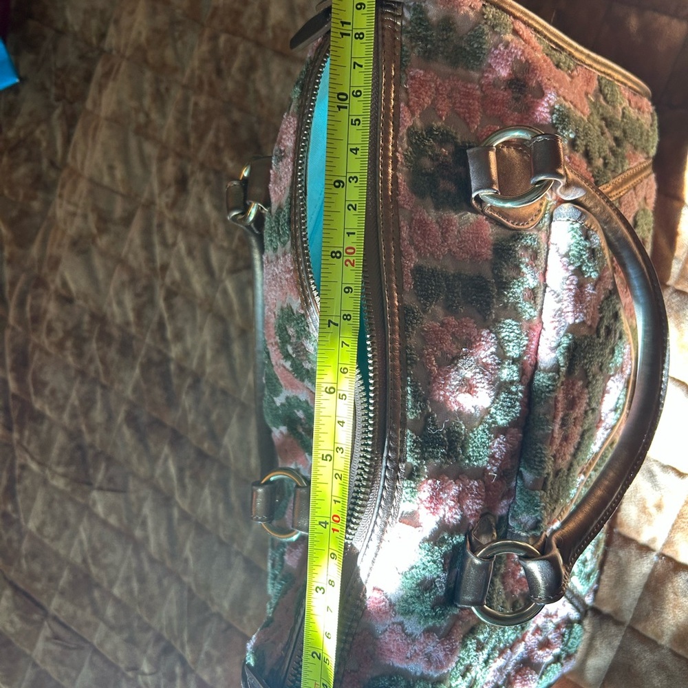 Anthropologie Floral Satchel in Pink and Green - Picture 8 of 8